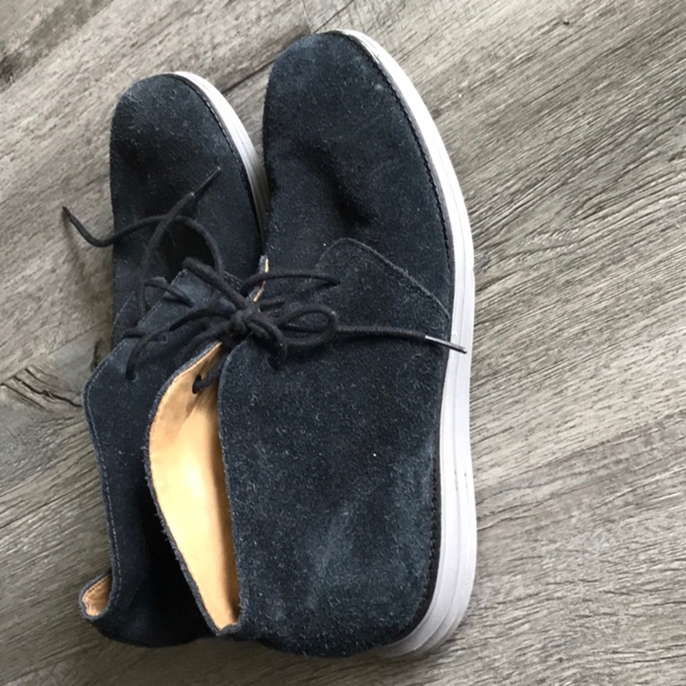 Lunar Grand Cole Haan Black Suede Shoe sz 9.5 Men